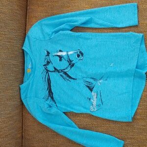 VGUC Carhart Force Drifit Girls Size 10 High Low Long Sleeve Shirt